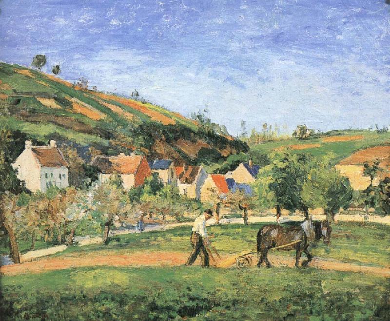 Camille Pissarro Men farming France oil painting art